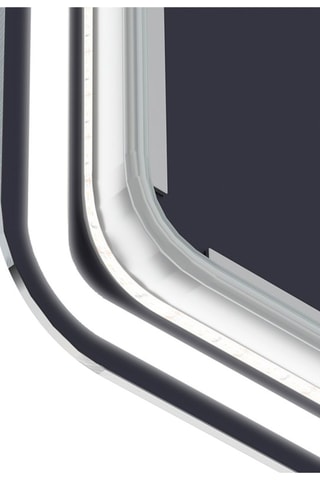 Miroir salle de bain rectangulaire avec éclairage LED Noir