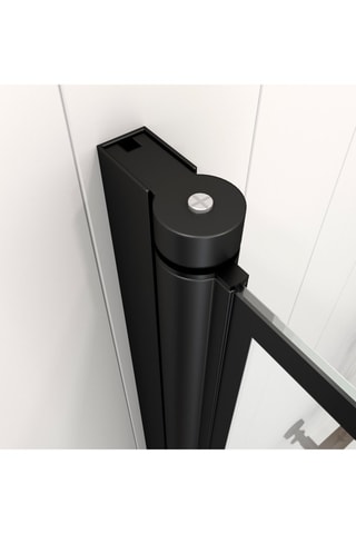 Pare-baignoire pivotant Transparent et noir