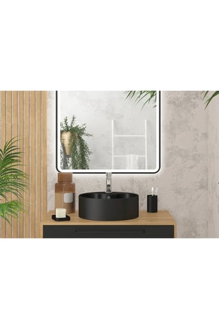 Miroir LED - 100 x 70 cm - Noir