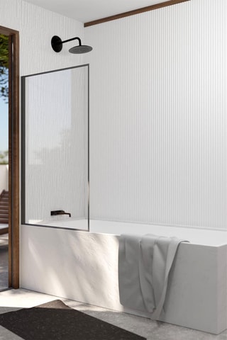 Pare baignoire 3-en-1 Dark Edge - Gris - 130 x 75 cm