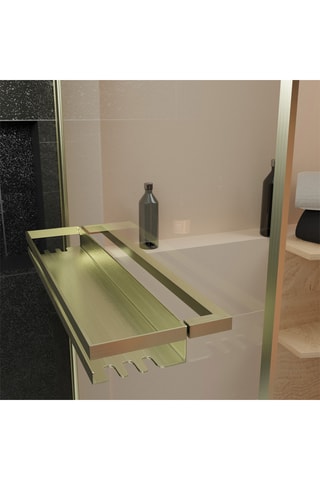 Pare baignoire Golden Edge Shelf - Doré - 130 x 75 cm