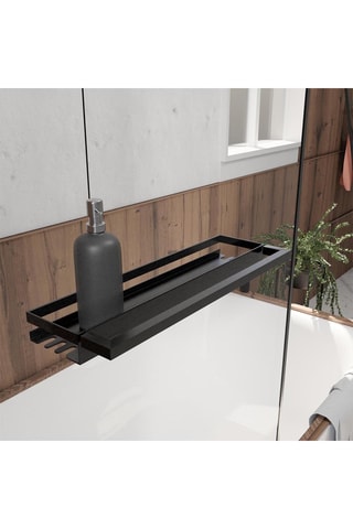 Pare baignoire 3-en-1 Dark Edge - Noir - 130 x 75 cm