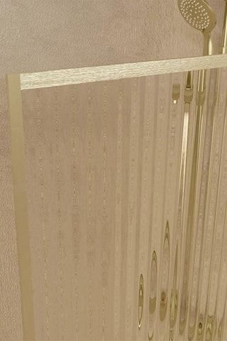 Pare baignoire Golden Edge Ondulé - Doré - 140 x 80 cm