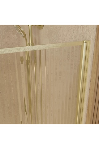 Pare baignoire Golden Edge Ondulé - Doré - 140 x 80 cm