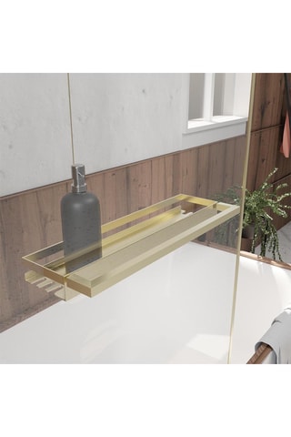 Pare baignoire Golden Edge Shelf - Doré - 140 x 80 cm