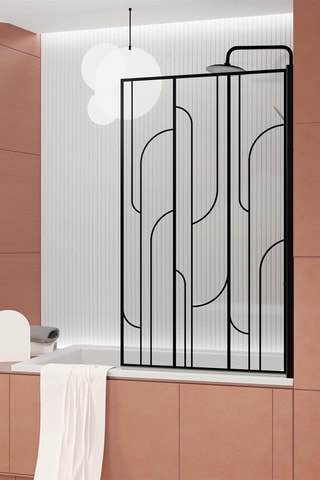 Pare baignoire Gatsby - Noir - 140 x 80 cm