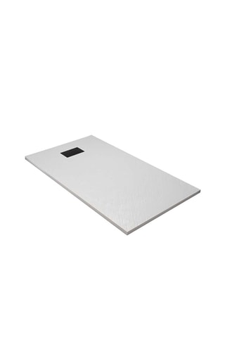 Receveur et grille perforée Stone - Noir et blanc - 140 x 90 cm