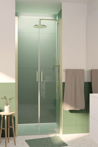 Porte de douche Saloon - Doré