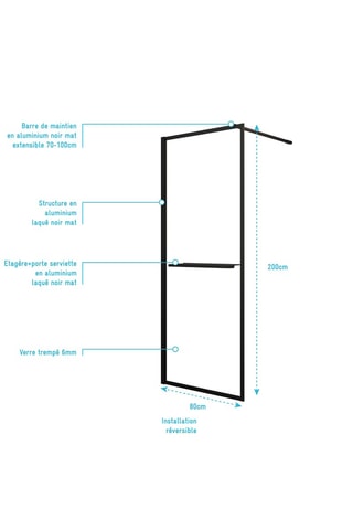 Paroi de douche Edge - Transparent