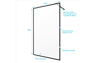 Paroi de douche Edge - Transparent