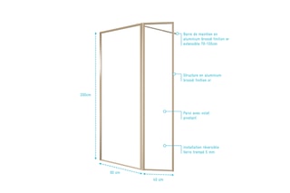 Paroi de douche Edge - Doré