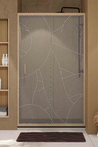 Porte de douche coulissante Japandi - Doré