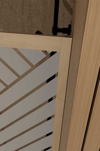 Porte de douche coulissante Japandi - Doré