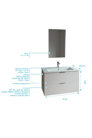 Ensemble de salle de bain Milo - 3 pièces