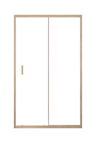 Porte de douche coulissante Wood Crush - Doré
