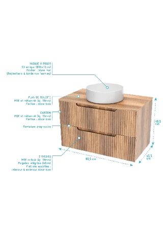 Ensemble de salle de bain Léon - 2 pièces