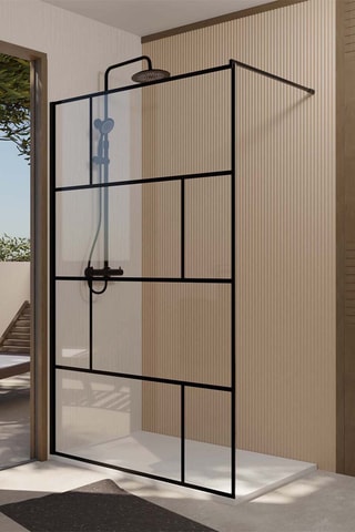 Paroi de douche Bricks - Noir