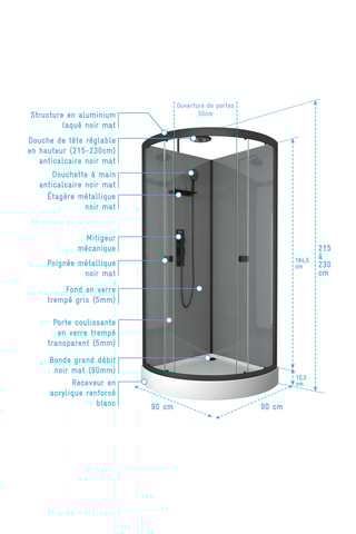 Cabine de douche Foggy