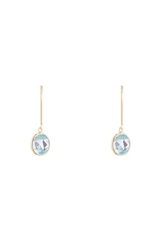 Oorbellen Goutte Geelgoud en Topazen