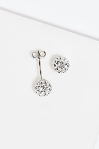 Oorbellen Crystal Witgoud