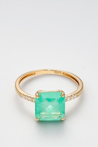 Ring Arlene  Geelgoud en Kwarts