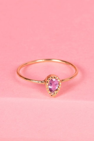 Ring Pierre Amèthe Geelgoud en Amethist