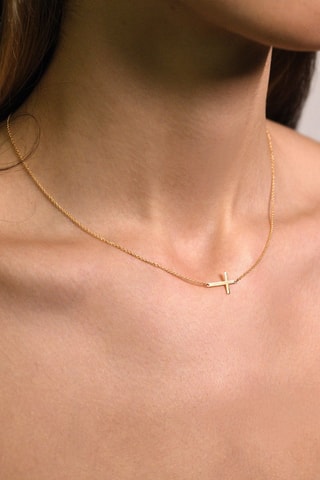 Ketting Petite croix Geelgoud