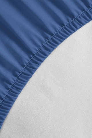 Perkalkatoenen Hoeslaken 80 Draad/cm² La Beguine - Indigoblauw 