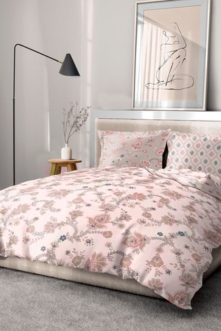 Parure de couette en coton 57 fils/cm² Marquise - Rose