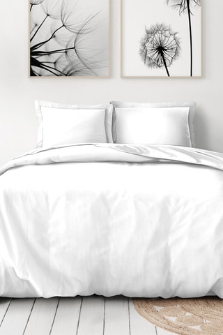 Parure de couette en percale de coton 80 fils/cm² La Partisane - Blanc