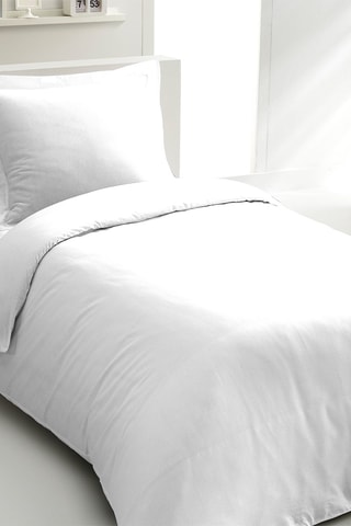 Parure de couette en percale de coton 80 fils/cm² La Partisane - Blanc