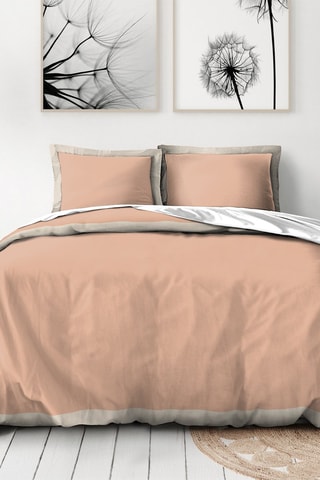 Parure de couette en percale de coton 80 fils/cm² La Melomane - Rose
