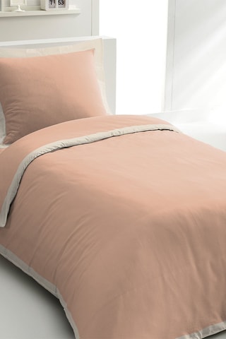 Parure de couette en percale de coton 80 fils/cm² La Melomane - Rose
