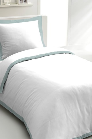 Parure de couette en percale de coton 80 fils/cm² La Melomane - Blanc