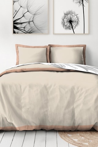 Parure de couette en percale de coton 80 fils/cm² La Melomane - Beige