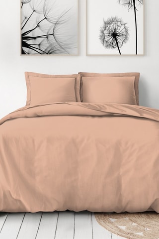 Parure de couette en percale de coton 80 fils/cm² La Partisane - Rose