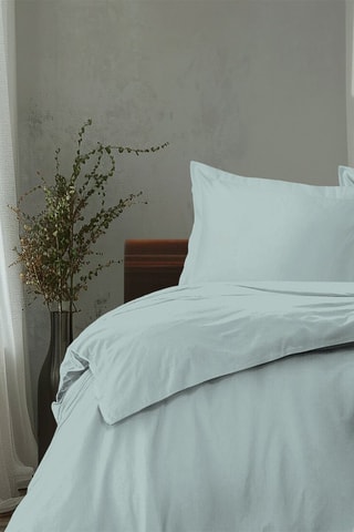 Parure de couette en percale de coton 80 fils/cm² La Partisane - Vert d'eau