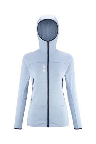 Veste polaire à capuche Fusion Grid - Ciel