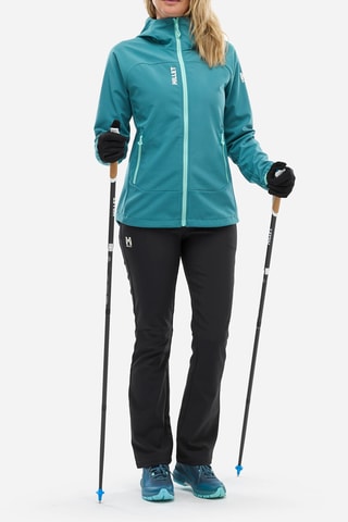 Veste à capuche Softshell Fusion - Turquoise