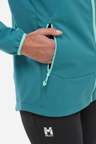 Veste à capuche Softshell Fusion - Turquoise