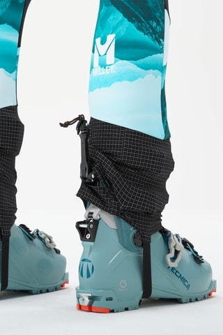 Pantalon de ski taille haute Pierra - Noir et vert d’eau