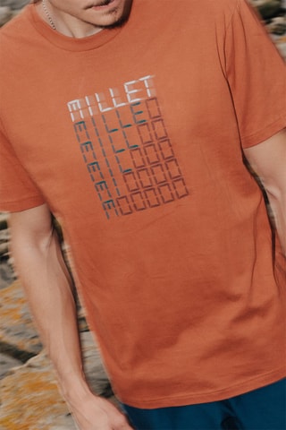 T-shirt en coton biologique Chamonix Typo - Rouge brique