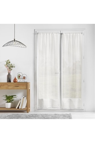 2 voilages Carlin - Blanc - 2 x 70 x 200 cm