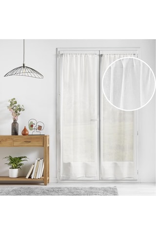 2 voilages Carlin - Blanc - 2 x 70 x 200 cm