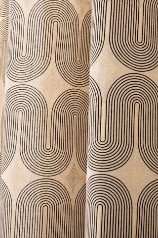 Rideau Ondine - Noir et crème - 140 x 240 cm