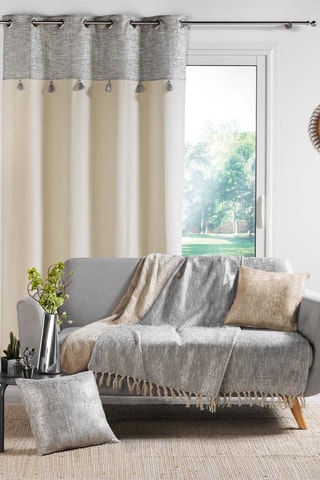 Rideau New Sultan - Crème et gris - 140 x 240 cm