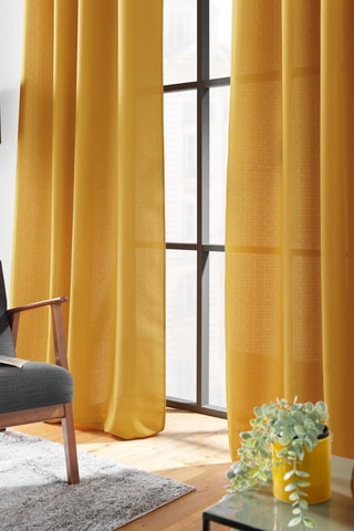 Rideau polyester Soline - Ocre - 140 x 260 cm