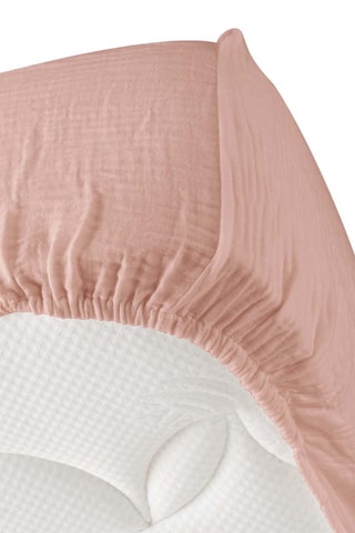 Drap-housse 57 fils/cm² Angelia - Rose - 140 x 190 cm