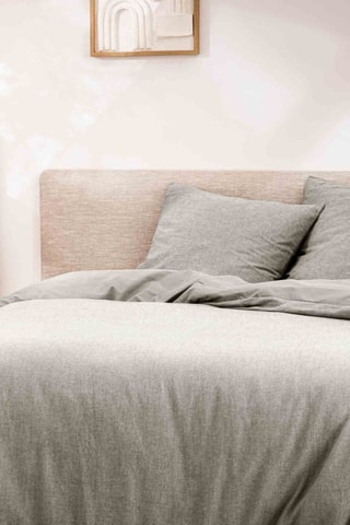 Parure de couette en coton 60 fils/cm² Meline - Gris