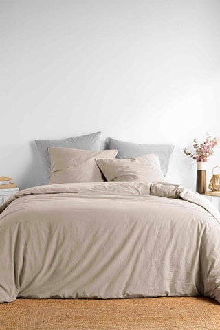 Parure de couette en coton 57 fils/cm² Linette - Lin